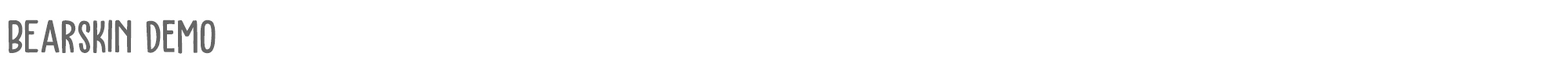Sample characters Bearskin Font